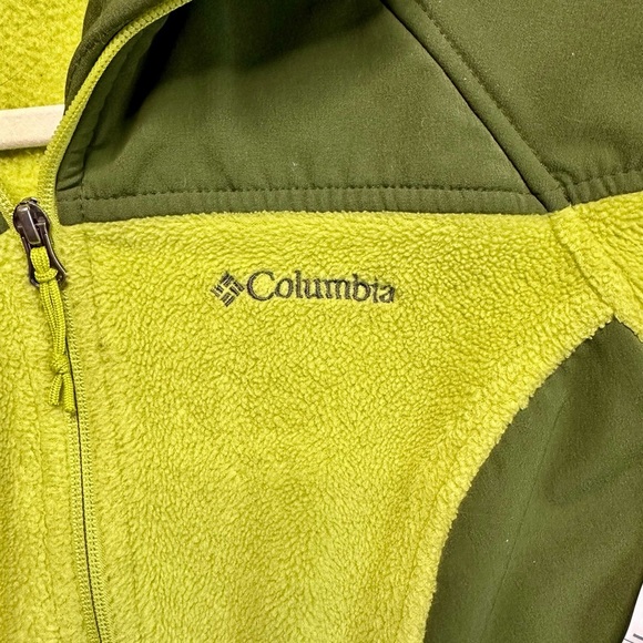 Columbia Y2K Full Zip Fleece Green Colorblock Jacket – Women’s Small - Picture 5 of 8